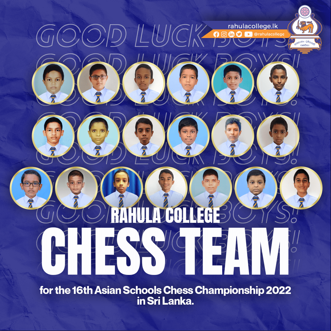 Good Luck Chess Team Rahula College